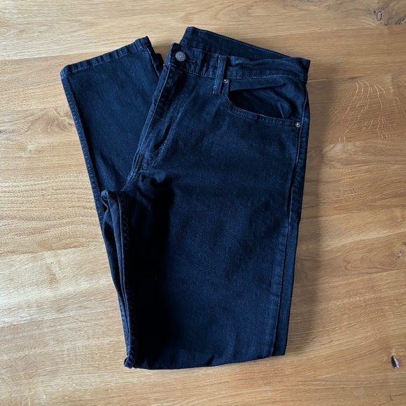 Levi's 512 Slim Taper Jeans Black Denim Stretch Men's 36x32 (actual 31" inseam) - Picture 4 of 9
